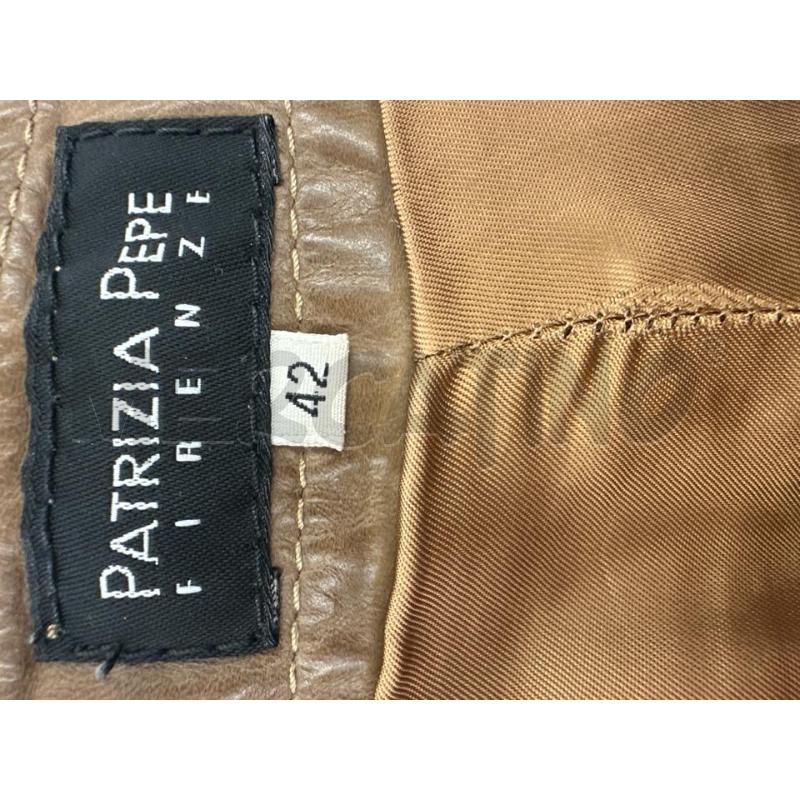 PANTALONE DONNA PATRIZIA PEPE PELLE MARRONCINO | Mercatino dell'Usato Molfetta 5