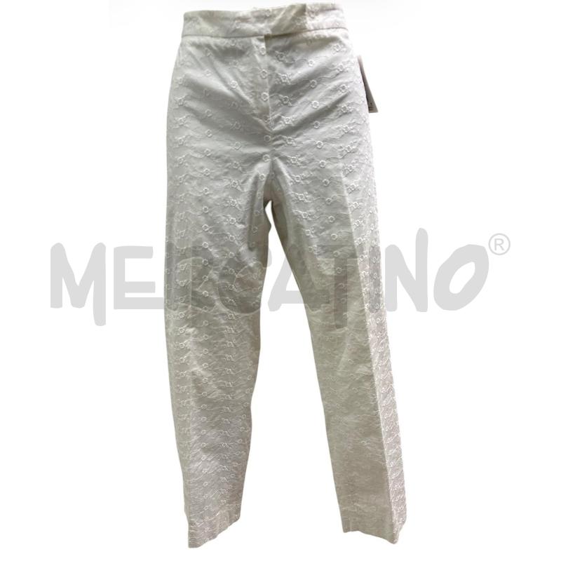 PANTALONE DONNA PESERICO BIANCO PIZZO SANGALLO | Mercatino dell'Usato Molfetta 1