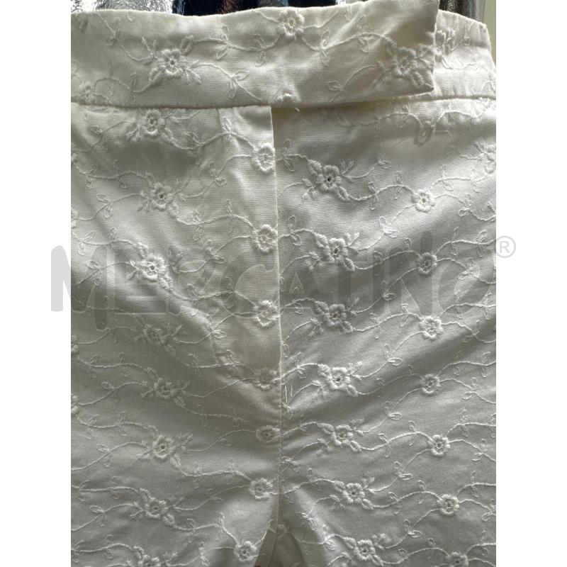 PANTALONE DONNA PESERICO BIANCO PIZZO SANGALLO | Mercatino dell'Usato Molfetta 2