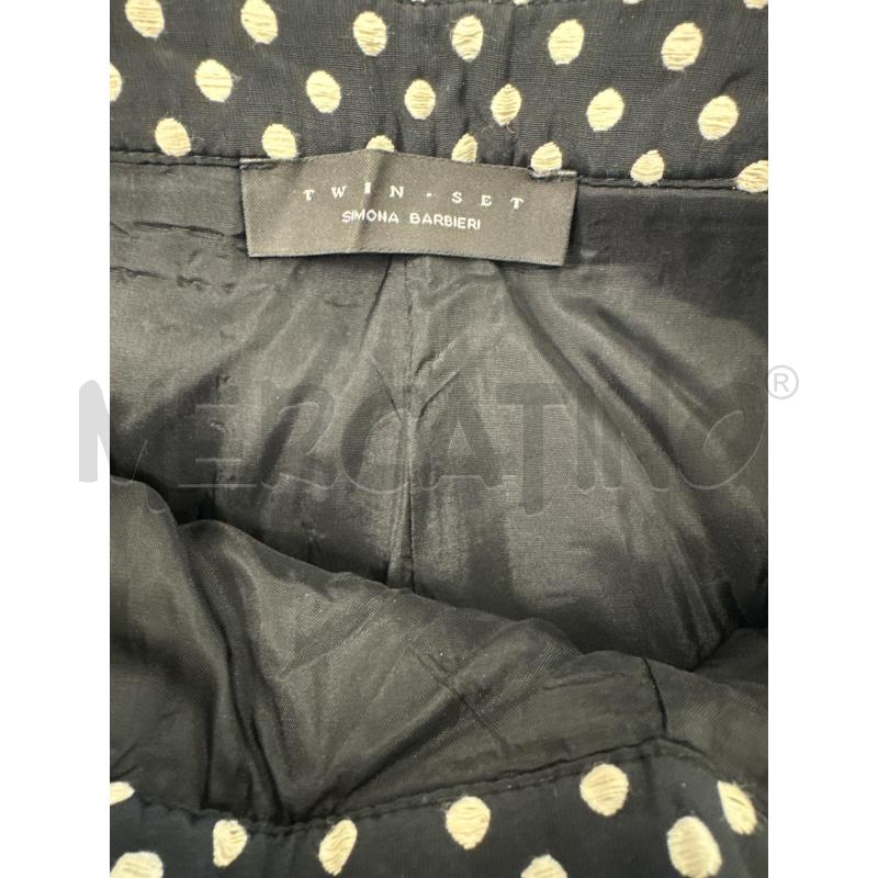 PANTALONE DONNA TWIN SET NERO POIS BIANCHI | Mercatino dell'Usato Molfetta 4