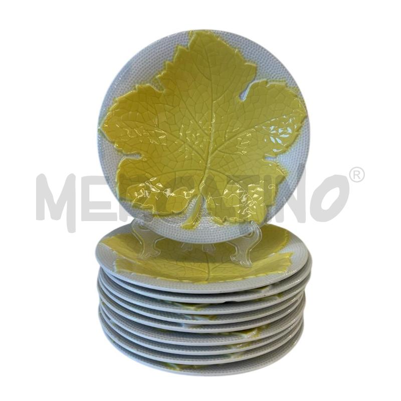 PIATTI GALVANI PZ.10 CERAMICA BN FOGLIA GIALLA | Mercatino dell'Usato Molfetta 1