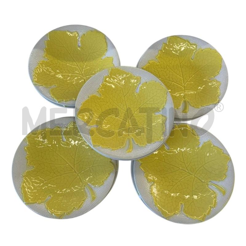 PIATTI GALVANI PZ.10 CERAMICA BN FOGLIA GIALLA | Mercatino dell'Usato Molfetta 2