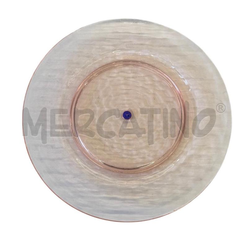 PIATTO VETRO ROSA LA MURRINA 32 CM | Mercatino dell'Usato Molfetta 1