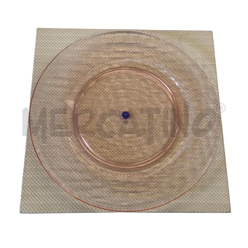 PIATTO VETRO ROSA LA MURRINA 32 CM | Mercatino dell'Usato Molfetta 2