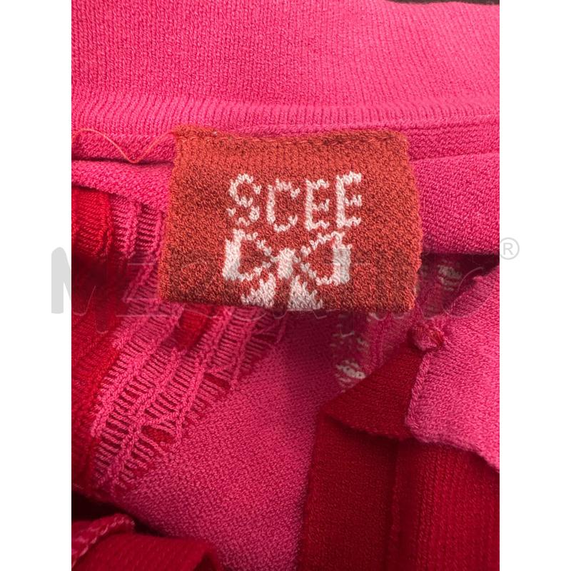 POLO DONNA SCEE TWINSET FASCE FUCSIA ROSSO CUORI | Mercatino dell'Usato Molfetta 3