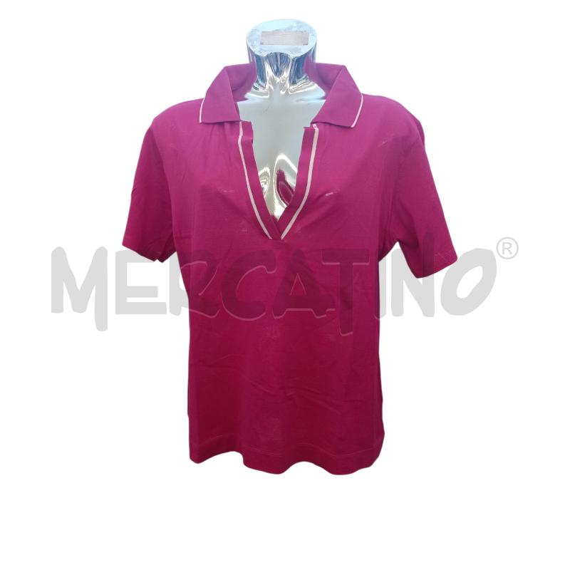 POLO DONNA TOLLEGNO FUCSIA PROFILO BIANCO | Mercatino dell'Usato Molfetta 1