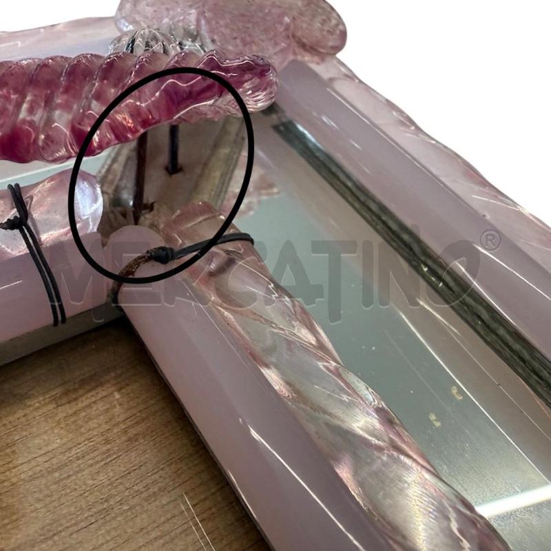 PORTA FOTO MURANO VETRO ROSA | Mercatino dell'Usato Molfetta 4