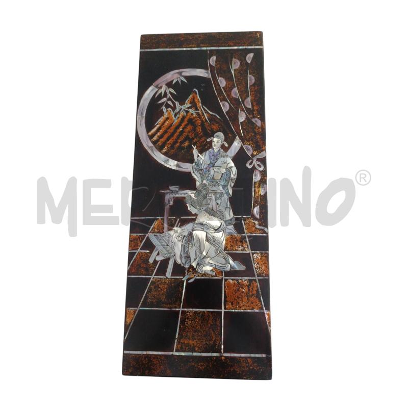 QUADRETTI 4PZ ORIENTALI INTARSIO MADREPERLA FOGLIA ORO  | Mercatino dell'Usato Molfetta 3
