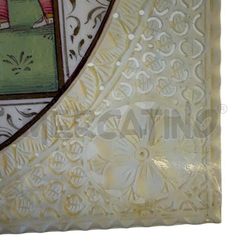 QUADRETTO AVORIO SINTETICO PITTURA MUGHAL INDIANO  | Mercatino dell'Usato Molfetta 4