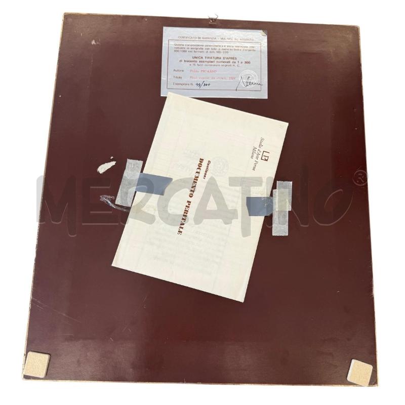QUADRO SERIGRAFIA SU LASTRA PICASSO 99/300 | Mercatino dell'Usato Molfetta 2