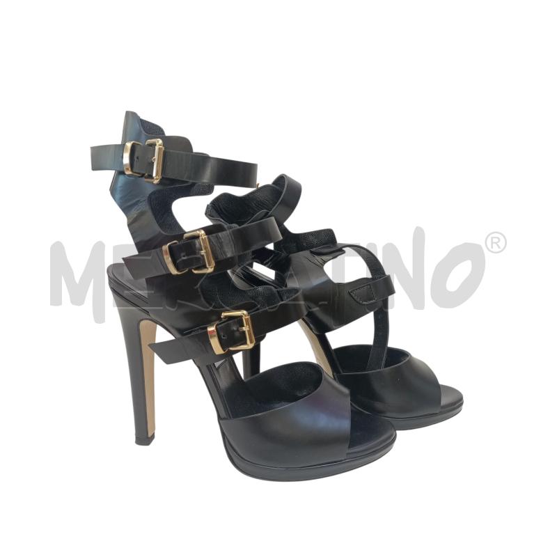 SANDALI DONNA GIAMPAOLI VIOZZO NERO STRINGHE | Mercatino dell'Usato Molfetta 1