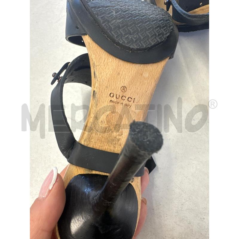 SANDALI DONNA GUCCI NERO LEGNO | Mercatino dell'Usato Molfetta 5