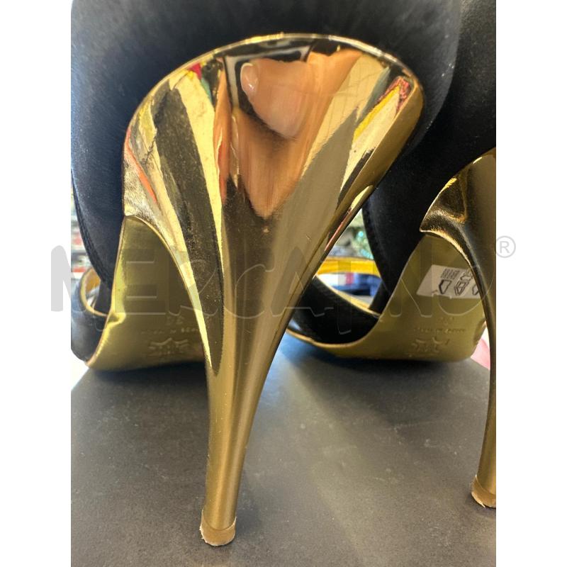 SANDALI DONNA JUST CAVALLI NERO E DORATO | Mercatino dell'Usato Molfetta 4