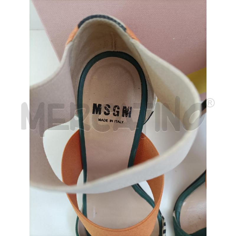 SANDALI DONNA MSGM VERDE PANNA ARANCIO | Mercatino dell'Usato Molfetta 4