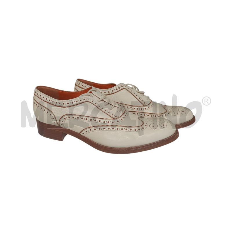SCARPE DONNA FRATELLI ROSSETTI PANNA E MARRONE ALLACCIATE | Mercatino dell'Usato Molfetta 1