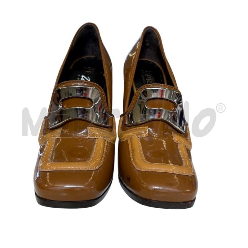 SCARPE DONNA PRADA MARRONI BEIGE FIBBIA ARGENTO | Mercatino dell'Usato Molfetta 4