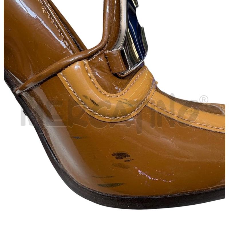 SCARPE DONNA PRADA MARRONI BEIGE FIBBIA ARGENTO | Mercatino dell'Usato Molfetta 5