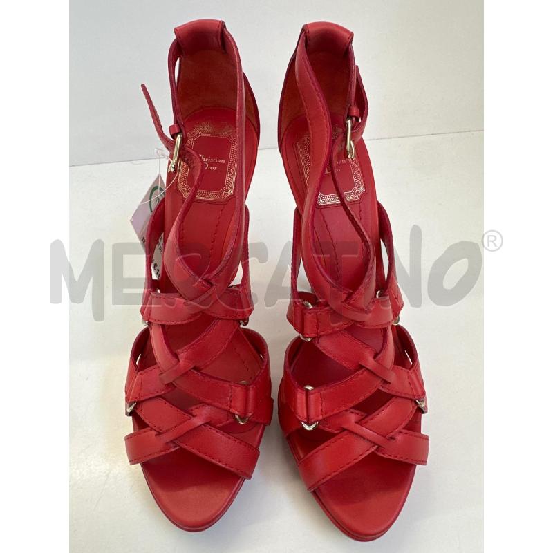 SCARPE TACCHI CHRISTIAN DIOR ROSSO INCROCIO | Mercatino dell'Usato Molfetta 2
