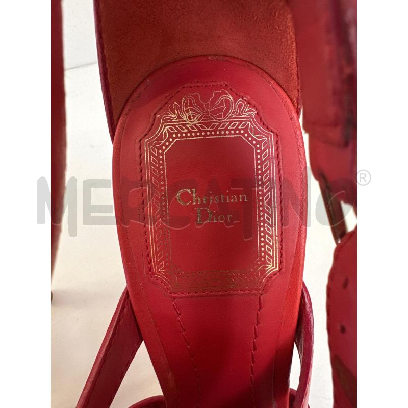 SCARPE TACCHI CHRISTIAN DIOR ROSSO INCROCIO | Mercatino dell'Usato Molfetta 3
