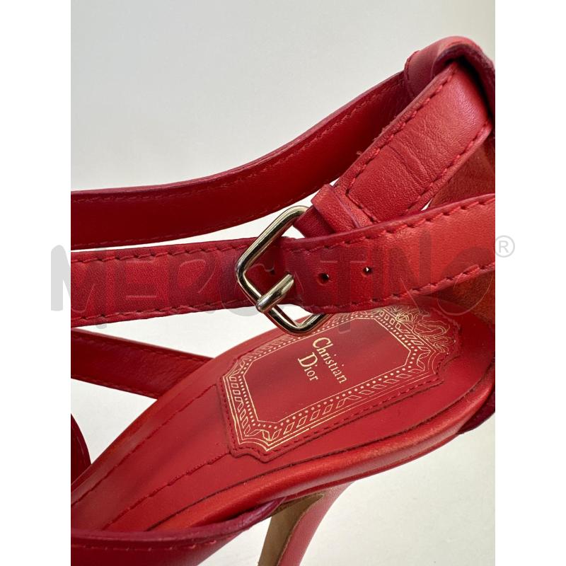 SCARPE TACCHI CHRISTIAN DIOR ROSSO INCROCIO | Mercatino dell'Usato Molfetta 5