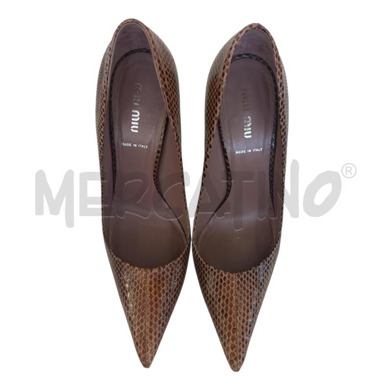 SCARPE TACCHI MIU MIU MARRONE PITONATO | Mercatino dell'Usato Molfetta 2