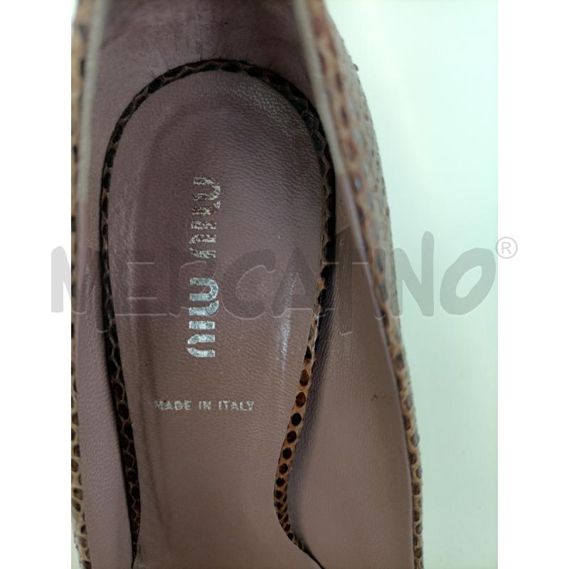 SCARPE TACCHI MIU MIU MARRONE PITONATO | Mercatino dell'Usato Molfetta 5