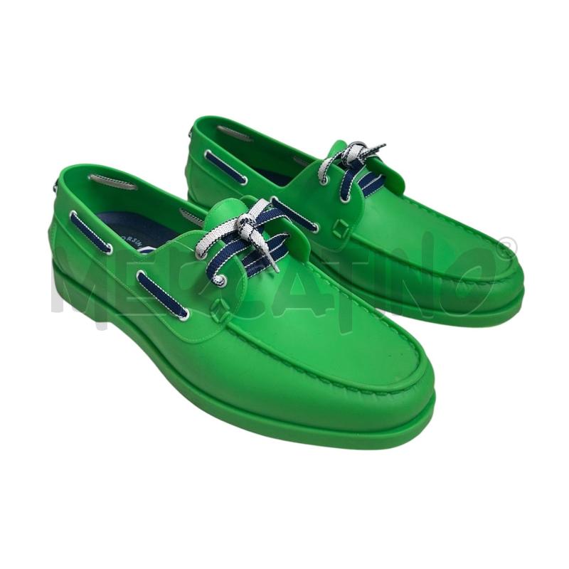 SCARPE UOMO STEFANO CORSINI VERDE FLUO LACCI BLU DA BARCA | Mercatino dell'Usato Molfetta 2