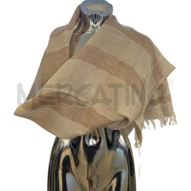 SCIARPA DELLA CIANA LINO BEIGE MARRONE | Mercatino dell'Usato Molfetta 2
