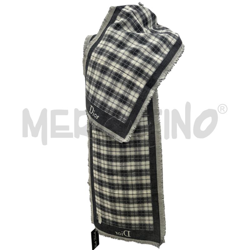 SCIARPA DIOR TARTAN PANNA E GRIGIO | Mercatino dell'Usato Molfetta 2