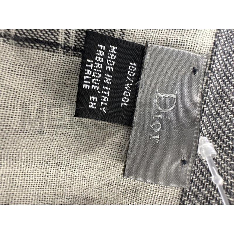 SCIARPA DIOR TARTAN PANNA E GRIGIO | Mercatino dell'Usato Molfetta 3