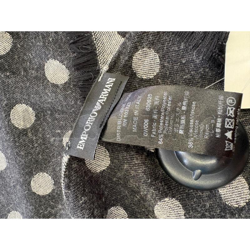 SCIARPA DONNA EMPORIO ARMANI GRIGIO POIS  | Mercatino dell'Usato Molfetta 3