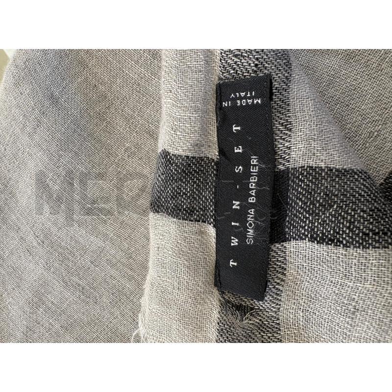 SCIARPA DONNA TWINSET GRIGIO NERO | Mercatino dell'Usato Molfetta 3