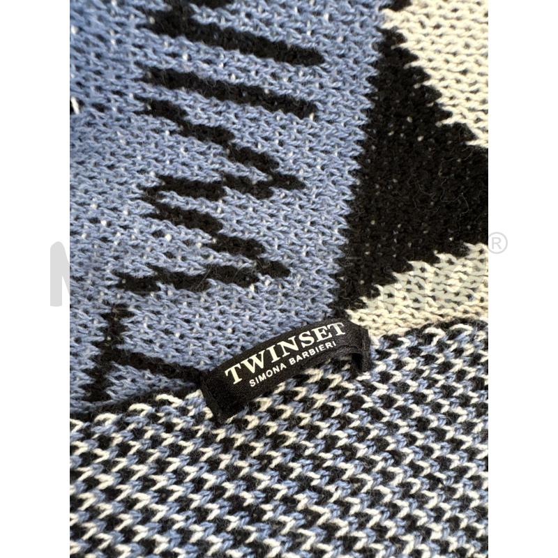 SCIARPA DONNA TWINSET NERO CUORI BIANCHI PROFILO AVION | Mercatino dell'Usato Molfetta 5