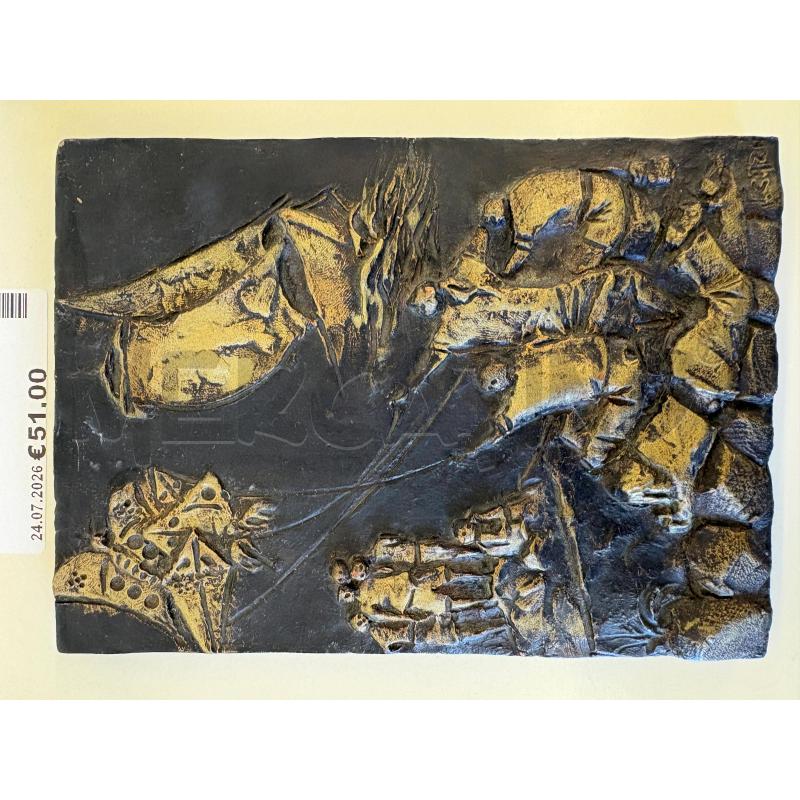 SCULTURA ZAZA TERRACOTA AQUILONI CORN LEGNO BIANCO  | Mercatino dell'Usato Molfetta 3