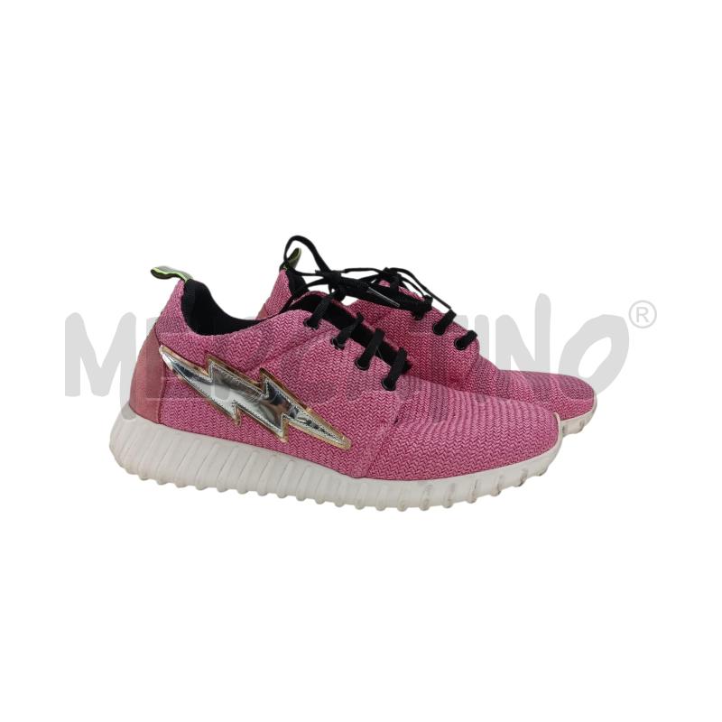SNEAKERS DONNA LEO DESIGN STUDIO ROSA FULMINE ARGENTO | Mercatino dell'Usato Molfetta 1