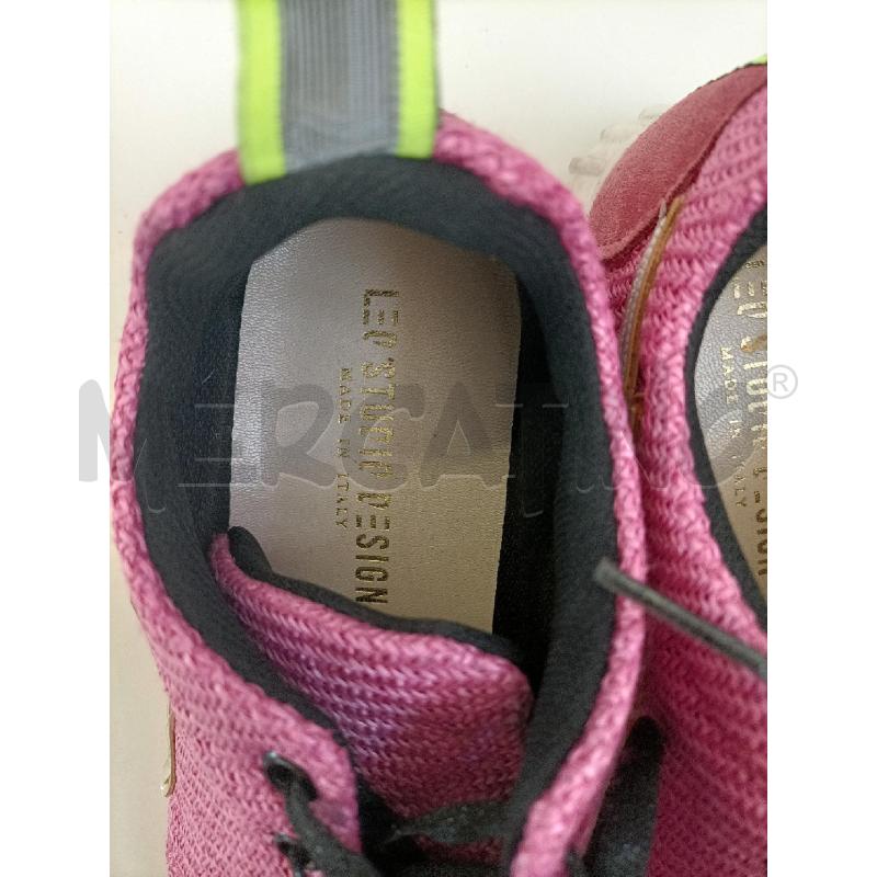 SNEAKERS DONNA LEO DESIGN STUDIO ROSA FULMINE ARGENTO | Mercatino dell'Usato Molfetta 4