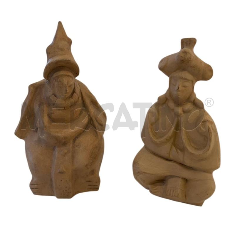 STATUETTE 2PZ TERRACOTTA LUI/LEIFIRMATA MICHELE GREGORIO  | Mercatino dell'Usato Molfetta 1