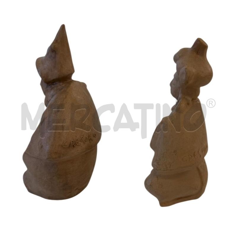 STATUETTE 2PZ TERRACOTTA LUI/LEIFIRMATA MICHELE GREGORIO  | Mercatino dell'Usato Molfetta 2