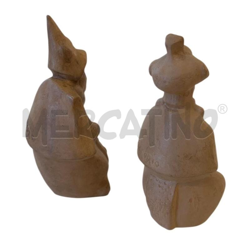 STATUETTE 2PZ TERRACOTTA LUI/LEIFIRMATA MICHELE GREGORIO  | Mercatino dell'Usato Molfetta 3