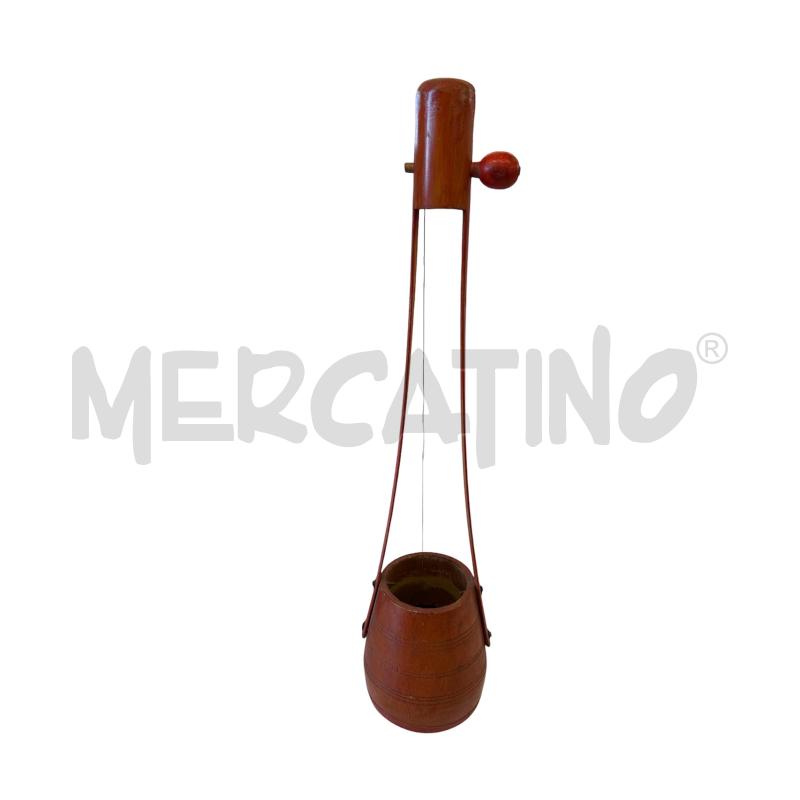 STRUMENTO MUSICALE 1 CORDA EKTARA VINTAGE IN LEGNO ROSSO | Mercatino dell'Usato Molfetta 1