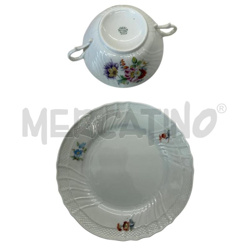 TAZZA RICHARD GINORI 2 MANICI CONSOMME' CON PIATTINO  | Mercatino dell'Usato Molfetta 2