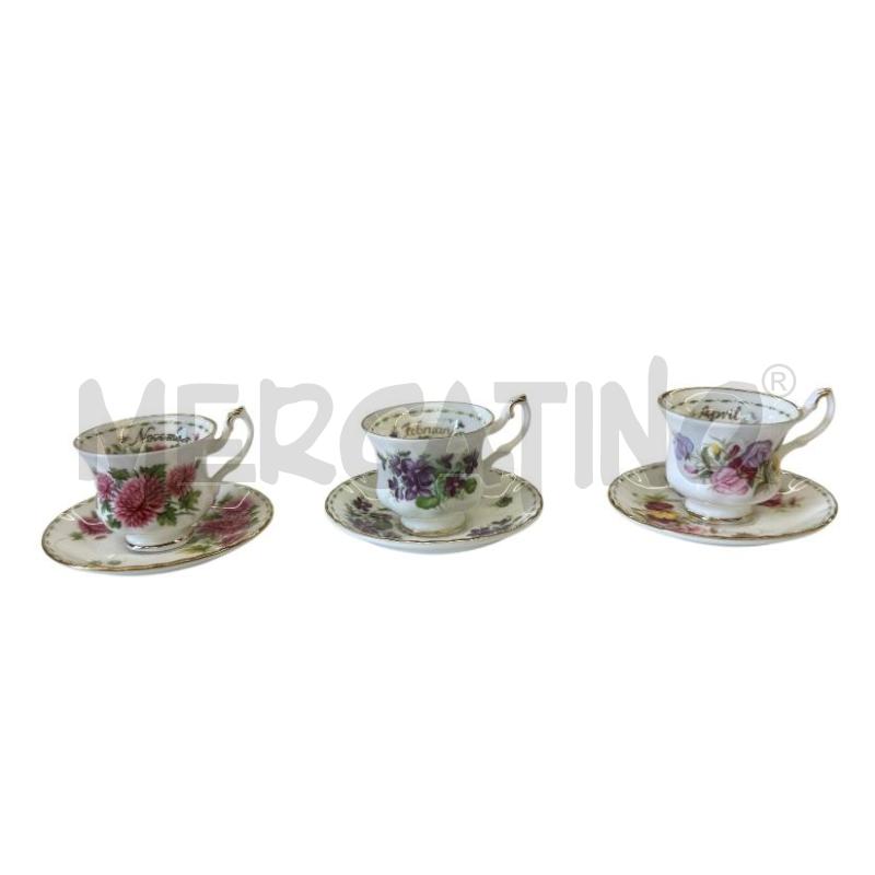 TAZZE PZ. 3+3PIATTINI ROYAL ALBERT | Mercatino dell'Usato Molfetta 1