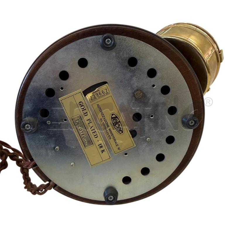 TELEFONO LEGNO TELCER DISCO GIREVOLE DORATO GOLD PLATED 18K | Mercatino dell'Usato Molfetta 4