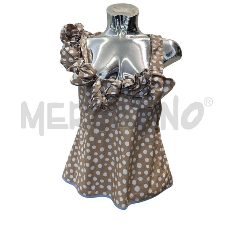 TWIN SET MANILA GRACE CANOTTA BEIGE POIS CARDIGAN MARRONE | Mercatino dell'Usato Molfetta 2