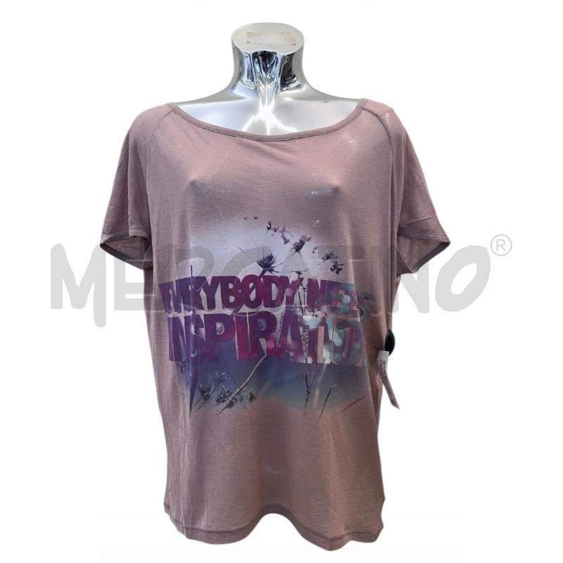 T SHIRT DONNA PATRIZIA PEPE BEIGE STAMPA | Mercatino dell'Usato Molfetta 1