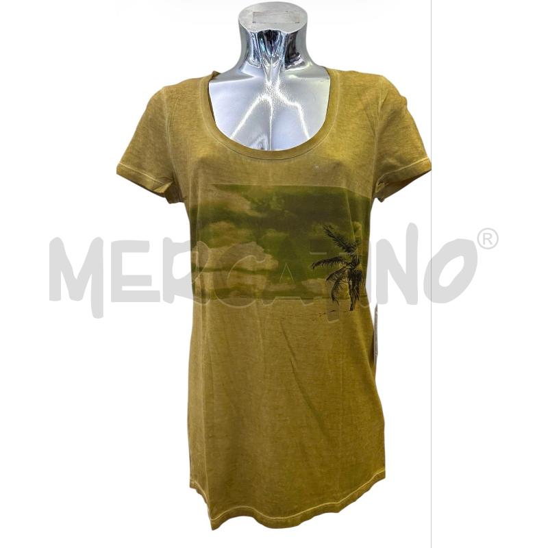 T SHIRT DONNA PATRIZIA PEPE SENAPE PALME | Mercatino dell'Usato Molfetta 1