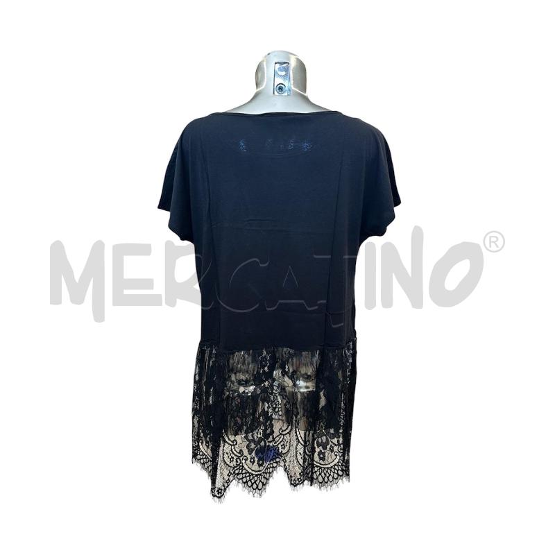 T SHIRT DONNA TWINSET NERO PROFILO PIZZO | Mercatino dell'Usato Molfetta 2