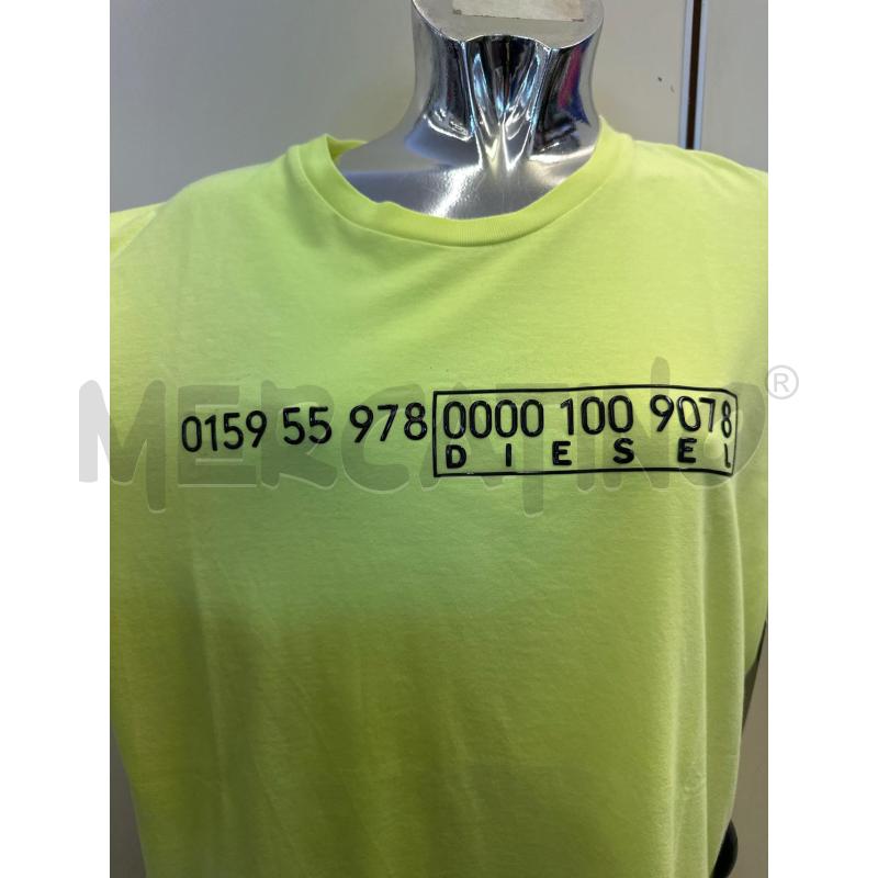 T SHIRT UOMO DIESEL GIALLO FLUO | Mercatino dell'Usato Molfetta 2