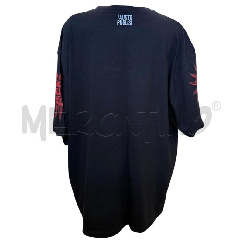 T SHIRT UOMO FAUSTO PUGLISI ROYALTY NERO STAMPA STATUA | Mercatino dell'Usato Molfetta 3