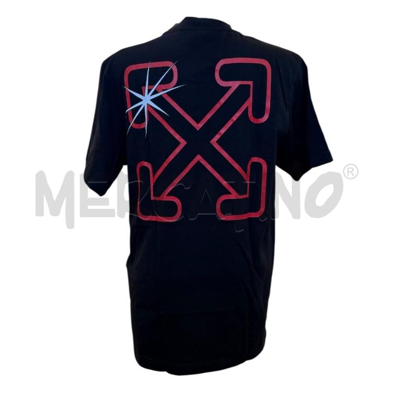 T SHIRT UOMO OFF WHITE NERO STAMPA ROSSA | Mercatino dell'Usato Molfetta 2